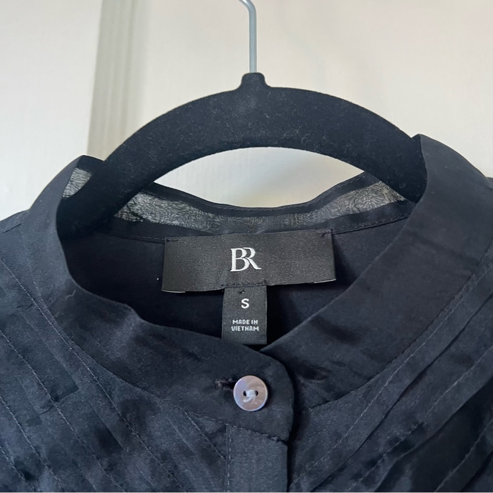 Banana Republic Josefa Tuxedo Shirt in Black - Picture 7 of 10